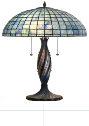7428A - handcrafted Tiffany stained glass lamp