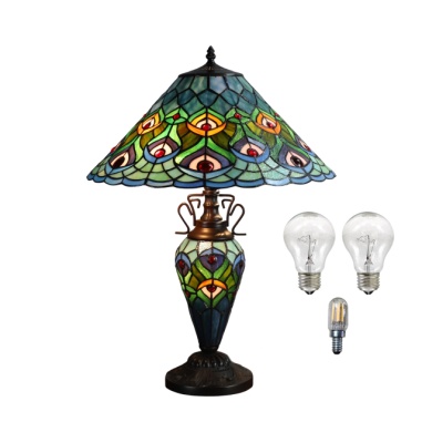 7492 - handcrafted Tiffany stained glass lamp