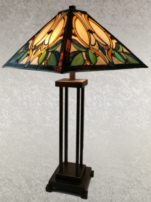 7523 - handcrafted Tiffany stained glass lamp