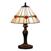 7564 - handcrafted Tiffany stained glass lamp