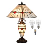 7565 - handcrafted Tiffany stained glass lamp