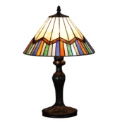 7570 - handcrafted Tiffany stained glass lamp