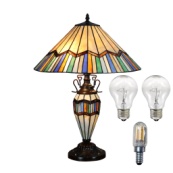 7571 - handcrafted Tiffany stained glass lamp