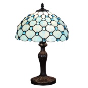 7573 - handcrafted Tiffany stained glass lamp