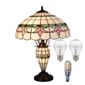 7580 - handcrafted Tiffany stained glass lamp