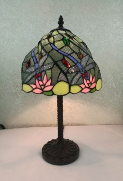 7635-10 - handcrafted Tiffany stained glass lamp