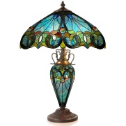 Tiffany Table Lamp - AM003TL18 - handcrafted Tiffany stained glass lamp