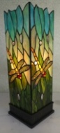 Tiffany Table Lamp - AM024TL05B - handcrafted Tiffany stained glass lamp