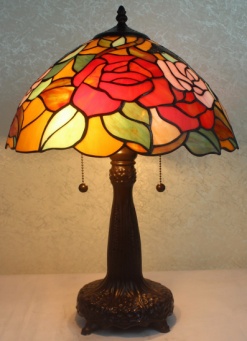 Tiffany Table Lamp - AM031TL14 - handcrafted Tiffany stained glass lamp