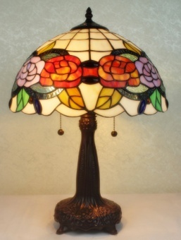 Tiffany Table Lamp - AM032TL14 - handcrafted Tiffany stained glass lamp