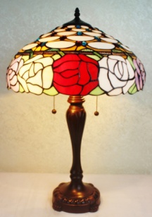 Tiffany Table Lamp - AM033TL16 - handcrafted Tiffany stained glass lamp