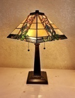 Tiffany Table Lamp - AM058TL14B - handcrafted Tiffany stained glass lamp