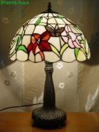 Tiffany Table Lamp - AM063TL14 - handcrafted Tiffany stained glass lamp
