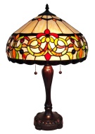 Tiffany Table Lamp - AM081TL16 - handcrafted Tiffany stained glass lamp
