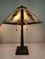 Tiffany Table Lamp - AM099TL14B - handcrafted Tiffany stained glass lamp