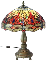Tiffany Table Lamp - AM1035TL14 - handcrafted Tiffany stained glass lamp