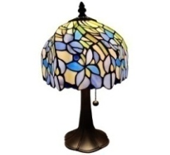 Tiffany Table Lamp - AM1076TL08B - handcrafted Tiffany stained glass lamp