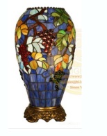 Tiffany Table Lamp - AM1111V12 - handcrafted Tiffany stained glass lamp