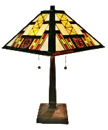 Tiffany Table Lamp - AM201TL14 - handcrafted Tiffany stained glass lamp