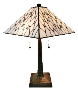 Tiffany Table Lamp - AM202TL14 - handcrafted Tiffany stained glass lamp