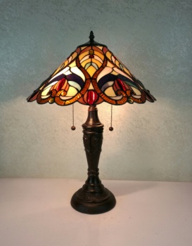 Tiffany Table Lamp - AM233TL16 - handcrafted Tiffany stained glass lamp