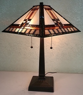 Tiffany Table Lamp - AM236TL14 - handcrafted Tiffany stained glass lamp