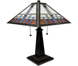Tiffany Table Lamp - AM239TL14B - handcrafted Tiffany stained glass lamp