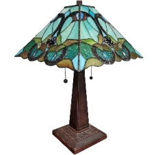 Tiffany Table Lamp - AM254TL14 - handcrafted Tiffany stained glass lamp