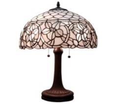 Tiffany Table Lamp - AM273TL16B - handcrafted Tiffany stained glass lamp