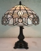 Tiffany Table Lamp - AM281TL12B - handcrafted Tiffany stained glass lamp