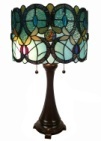 Tiffany Table Lamp - AM286TL12B - handcrafted Tiffany stained glass lamp