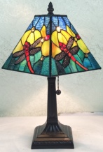 Tiffany Table Lamp - AM288TL08 - handcrafted Tiffany stained glass lamp