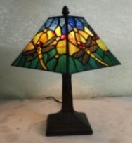 Tiffany Table Lamp - AM288TL08B - handcrafted Tiffany stained glass lamp