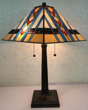 Tiffany Table Lamp - AM290TL14 - handcrafted Tiffany stained glass lamp