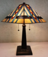 Tiffany Table Lamp - AM290TL14B - handcrafted Tiffany stained glass lamp
