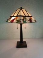 Tiffany Table Lamp - AM301TL14 - handcrafted Tiffany stained glass lamp
