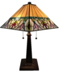 Tiffany Table Lamp - AM302TL14B - handcrafted Tiffany stained glass lamp
