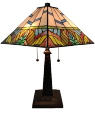 Tiffany Table Lamp - AM304TL14B - handcrafted Tiffany stained glass lamp