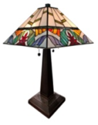 Tiffany Table Lamp - AM305TL14B - handcrafted Tiffany stained glass lamp