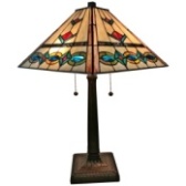 Tiffany Table Lamp - AM307TL14 - handcrafted Tiffany stained glass lamp