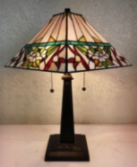 Tiffany Table Lamp - AM309TL14B - handcrafted Tiffany stained glass lamp