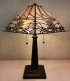 Tiffany Table Lamp - AM312TL14B - handcrafted Tiffany stained glass lamp