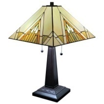 Tiffany Table Lamp - AM348TL14B - handcrafted Tiffany stained glass lamp