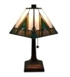 Tiffany Table Lamp - AM363TL08 - handcrafted Tiffany stained glass lamp