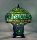 BB56+LS99 Green Color - handcrafted Tiffany stained glass lamp