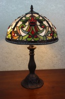BR002/12TL - handcrafted Tiffany stained glass lamp