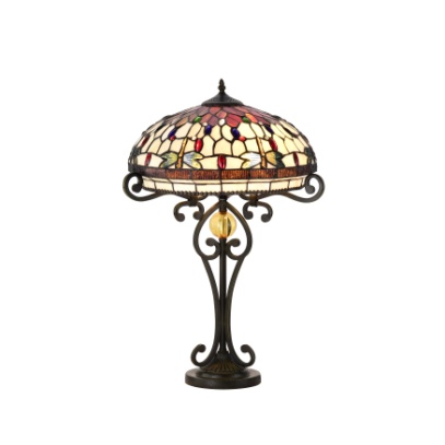 BR016/TL - handcrafted Tiffany stained glass lamp