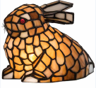 Tiffany Table Lamp - BUNNY-2 - handcrafted Tiffany stained glass lamp