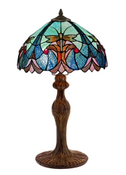 Tiffany Table Lamp - DY08007-12TL - handcrafted Tiffany stained glass lamp