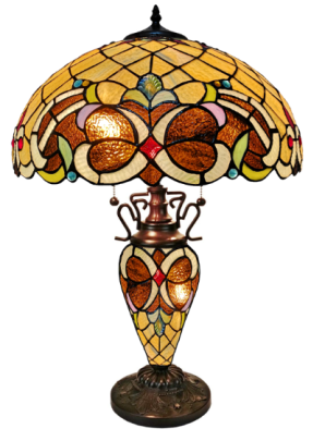 Tiffany Table Lamp - DY08008-18BTL - handcrafted Tiffany stained glass lamp